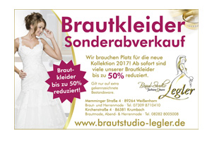 Anzeige Brautstudio Legler
