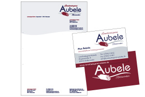 Briefpapier und Visitenkarten Landmetzgerei Aubele
