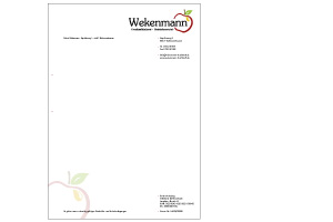 Briefpapier Fruchtsaftkelterei Wekenmann