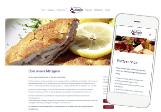 Homepage mit WordPress Landmetzgerei Aubele