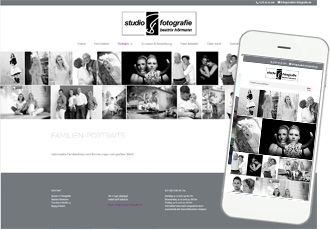 Homepage mit WordPress studio b fotografie